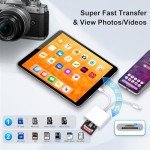 Dual Slot USB C SD Card Reader for iPhone/iPad