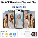 Dual Slot USB C SD Card Reader for iPhone/iPad