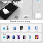 Dual Slot USB C SD Card Reader for iPhone/iPad