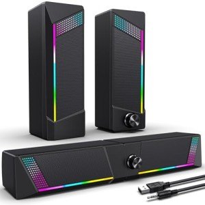EnjoyNest Desktop Gaming Speakers with Subwoofer