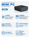 YCTipc N100 Mini PC with Triple 4K Display