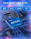 YCTipc N100 Mini PC with Triple 4K Display