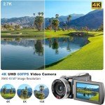 Windancy 4K 48MP YouTube Video Camcorder with Zoom