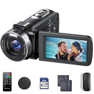 4K Camcorder with 18X Zoom and Remote Control