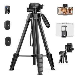 JOILCAN 68" Lightweight Tripod for iPad and Phone