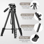 JOILCAN 68" Lightweight Tripod for iPad and Phone