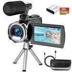 Hojocojo 4K Video Camera with Tripod and Accessories