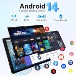 Freeski 10-Inch Android 14 Tablet with Keyboard & Case