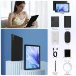 Freeski 10-Inch Android 14 Tablet with Keyboard & Case
