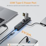 iDsonix 7 Port USB 3.0 Hub with 3.3ft Cable