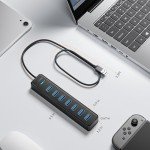 iDsonix 7 Port USB 3.0 Hub with 3.3ft Cable