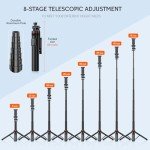 RISEOFLE 130cm Selfie Stick Tripod with Remote