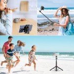 RISEOFLE 130cm Selfie Stick Tripod with Remote
