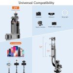 RISEOFLE 130cm Selfie Stick Tripod with Remote