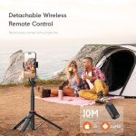 RISEOFLE 130cm Selfie Stick Tripod with Remote