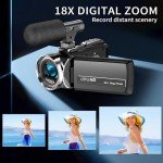 Hojocojo 4K Video Camera with Tripod and Accessories