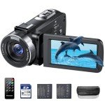 4K Vlogging Camcorder with 18X Zoom & Accessories