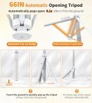 TONEOF 66" Automatic Tripod Selfie Stick with Remote