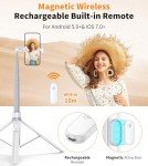 TONEOF 66" Automatic Tripod Selfie Stick with Remote
