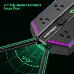 4000J Surge Protector Power Strip with USB Ports