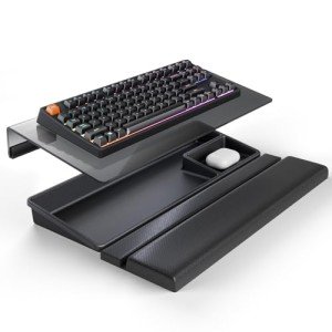 Adjustable Acrylic Keyboard Stand with Wrist Rest