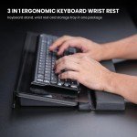 Adjustable Acrylic Keyboard Stand with Wrist Rest