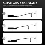 Adjustable Acrylic Keyboard Stand with Wrist Rest