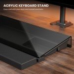 Adjustable Acrylic Keyboard Stand with Wrist Rest