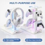 KDD Headphone and Phone Stand with USB Charging