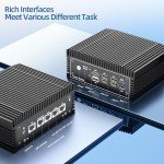 NEOSMAY Fanless Mini PC with 4 LAN Ports