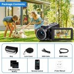 1080P FHD Camcorder with Night Vision & Zoom