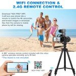 4K 48MP Camcorder with WiFi and Night Vision