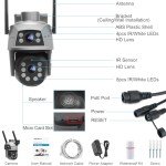 GENBOLT Outdoor WiFi Security Camera with Night Vision