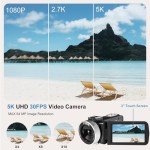 5K Camcorder with 18X Zoom and Night Vision