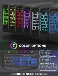 Backlit Wireless Keyboard and Mouse Combo with Wrist Rest