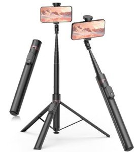 TONEOF 66" Automatic Tripod Selfie Stick - Black