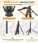 TONEOF 66" Automatic Tripod Selfie Stick - Black