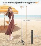 TONEOF 66" Automatic Tripod Selfie Stick - Black