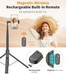 TONEOF 66" Automatic Tripod Selfie Stick - Black