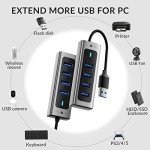 4-Port High-Speed USB Hub with Aluminum Design