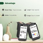 Firstoner PG-575XL CL-576XL Printer Cartridges Multipack