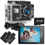 Jadfezy FHD 1080P Waterproof Action Camera Bundle
