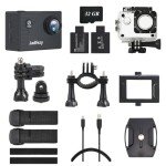 Jadfezy FHD 1080P Waterproof Action Camera Bundle