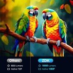 ZDK 2025 5G WiFi Full HD Projector for Home