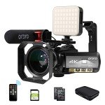 ORDRO 4K Vlogging Camera with Night Vision and Accessories