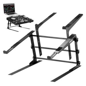 Pyle Adjustable Dual Laptop Stand with Anti-Slip Prongs