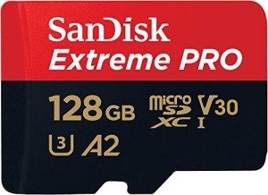 SanDisk 128GB Extreme PRO microSDXC Card with Adapter