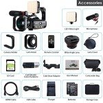 ORDRO 4K Vlogging Camera with Night Vision and Accessories