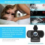 XPCAM 1080P Webcam with Privacy Shutter & Tripod