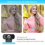 XPCAM 1080P Webcam with Privacy Shutter & Tripod